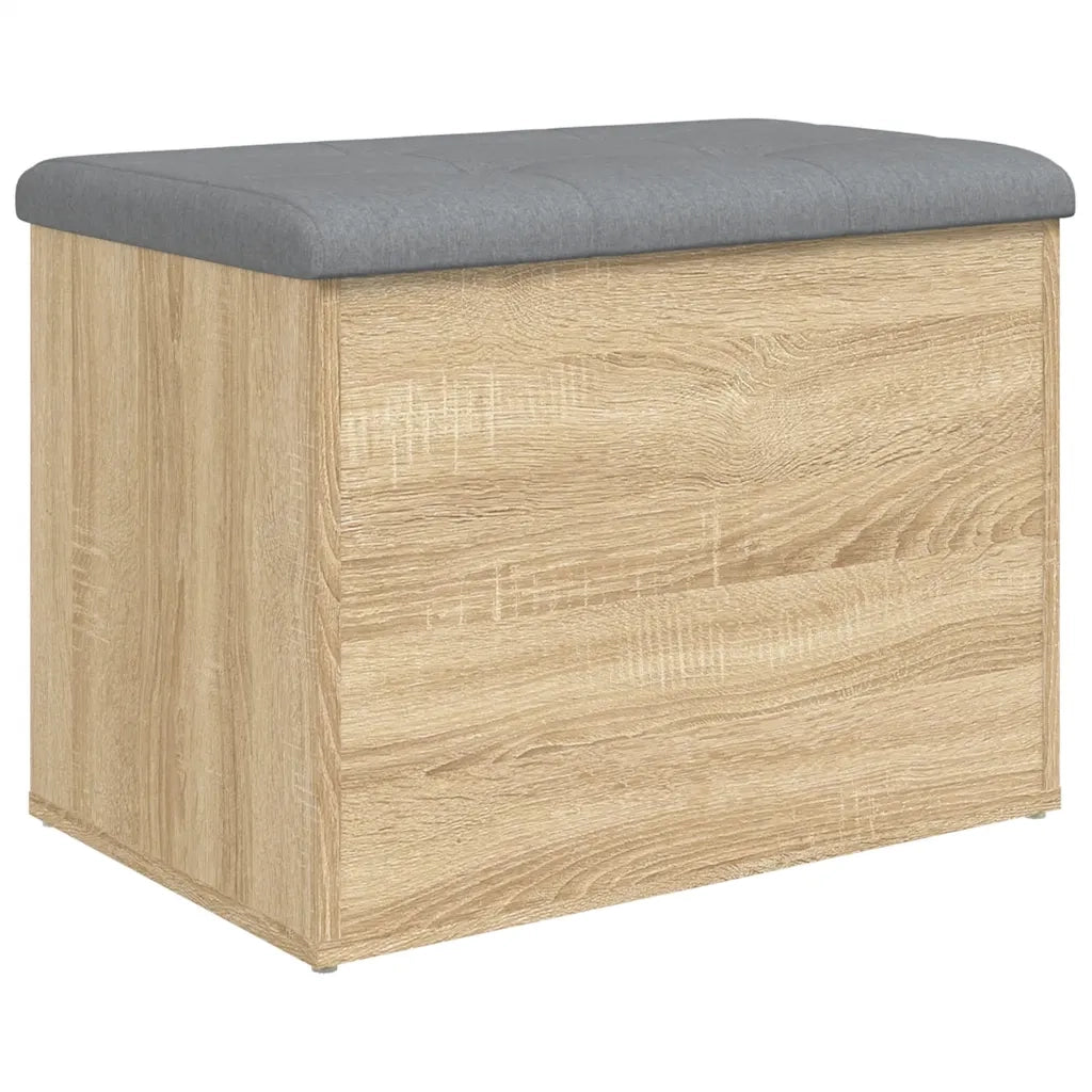 vidaXL Panca Portaoggetti Rovere Sonoma 62x42x45 cm Legno Multistrato
