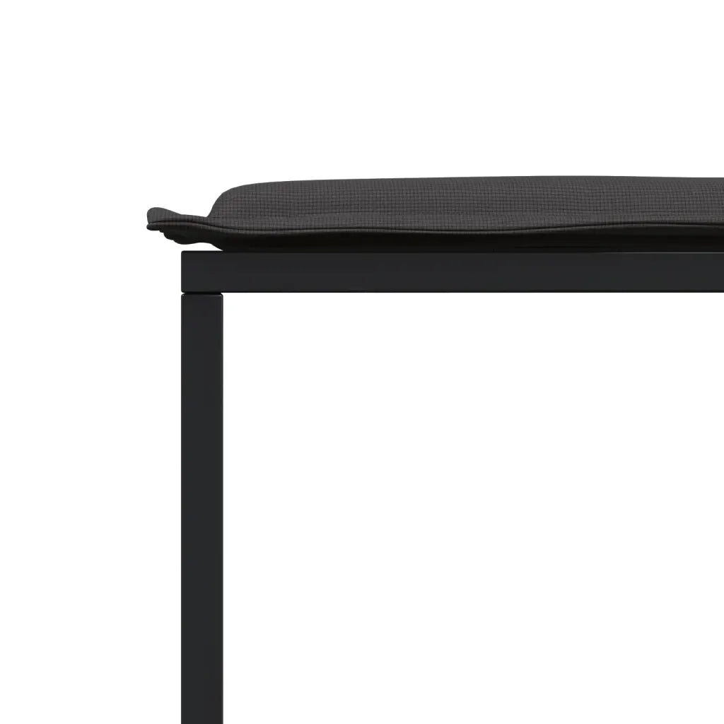 Sgabelli da Giardino con Cuscini 4 pz Neri Acciaio e Textilene CFW4361033