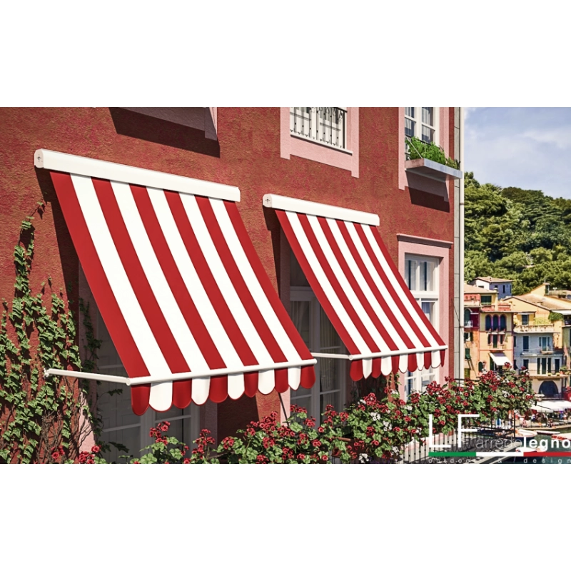 Tenda da Sole a Caduta Forzata Tempotest Parà, Bracci Sporgenza 100 cm, Largh. 3 Metri, Col. Arancione 19 - Ideale per Finestre e Vetrine