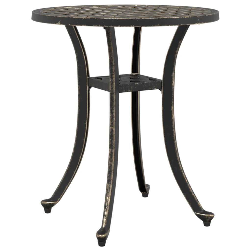 Tavolo da Giardino | Tavolino da esterno Bronzo ?48x53 cm in Alluminio Pressofuso