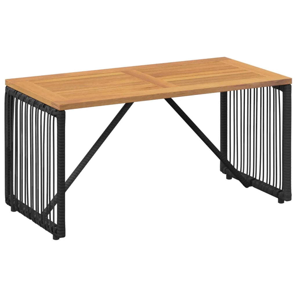 Set di Mobili da Esterno 9 pcs Nero e Turchese polyrattan 42025151