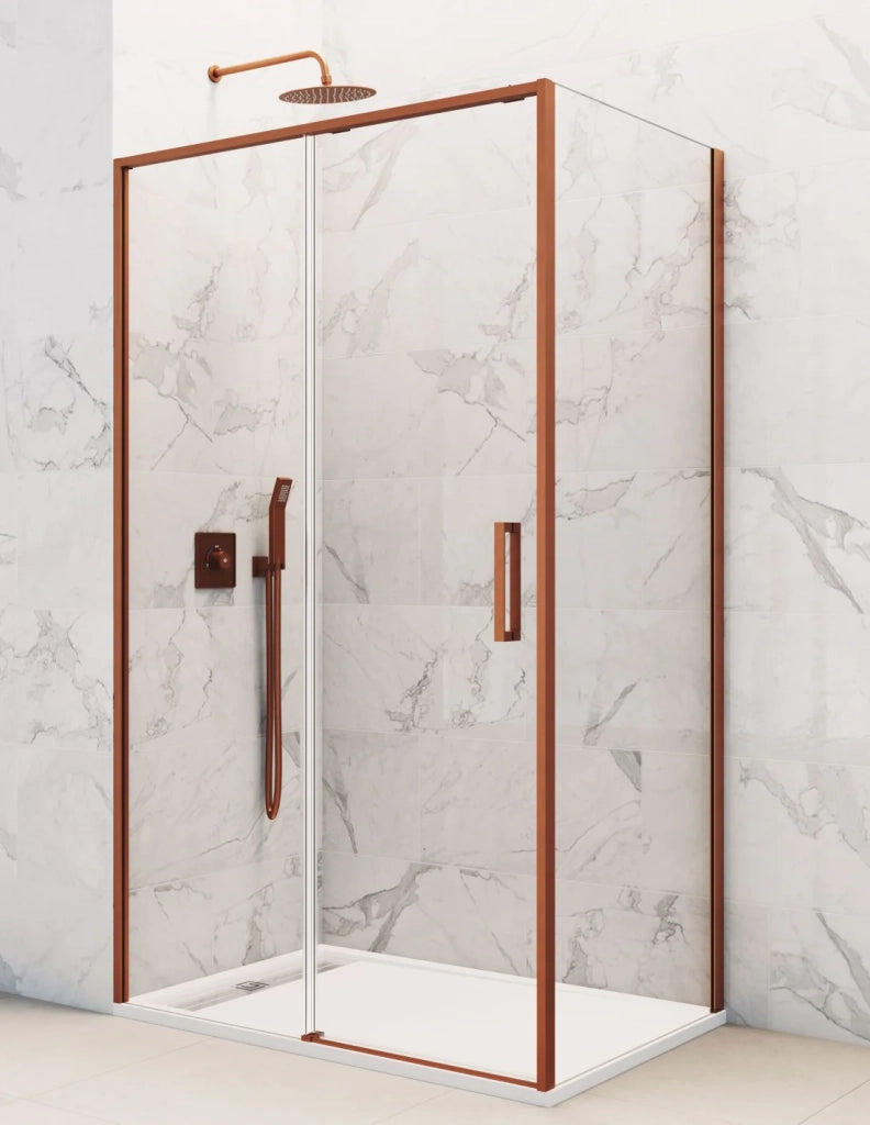 Box doccia ABANTE (TWENTY) 1+1 con lato fisso laterale 155x70 cm Rame