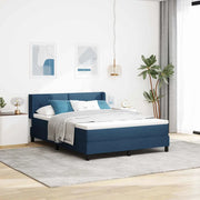 Letto a molle con cuscino con testiera Blu 190 x 140 cm Tessuto 3341103