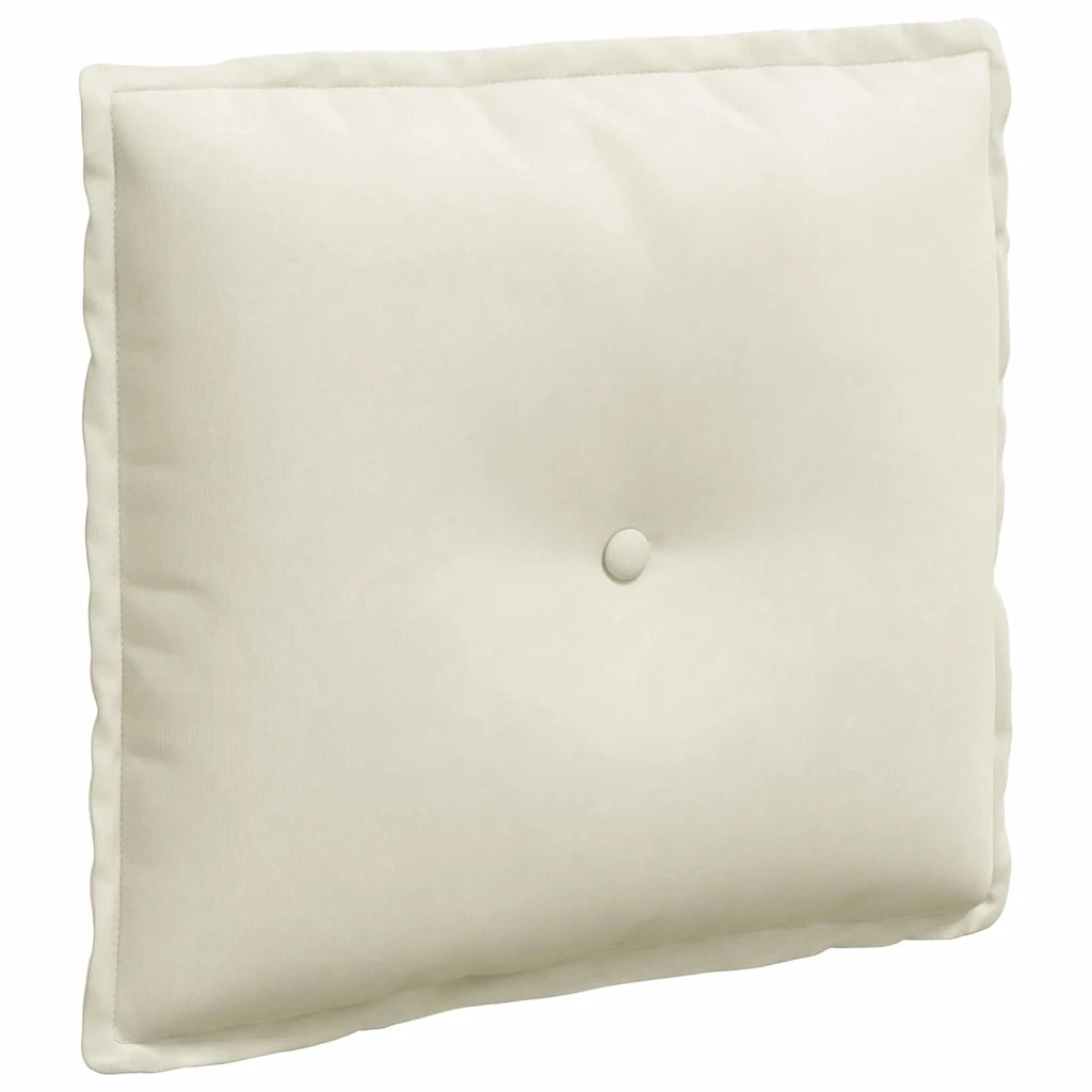 Cuscino per Schiena Crema 50 x 45 cm Tessuto in Cords 42014641