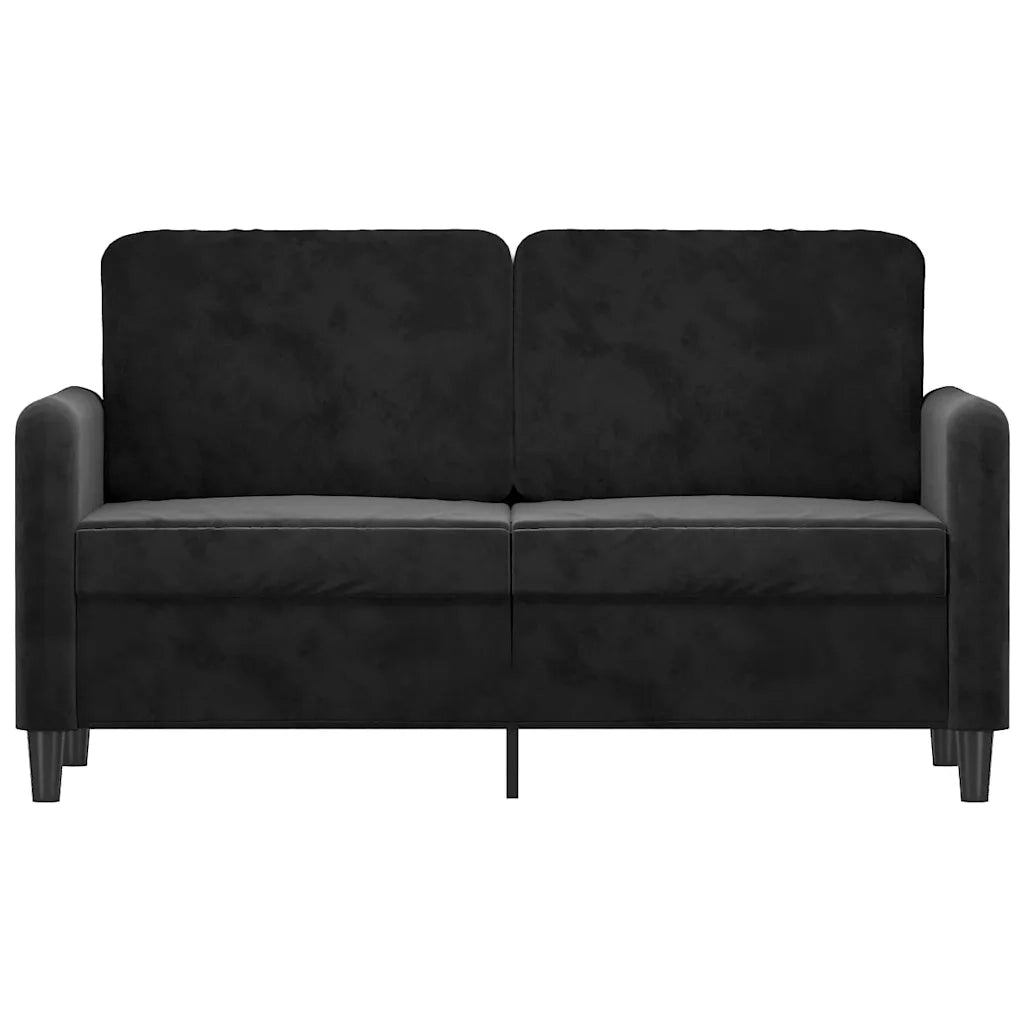 Divano | Divano da soggiorno | Sofa a 2 Posti Nero 120 cm in Velluto