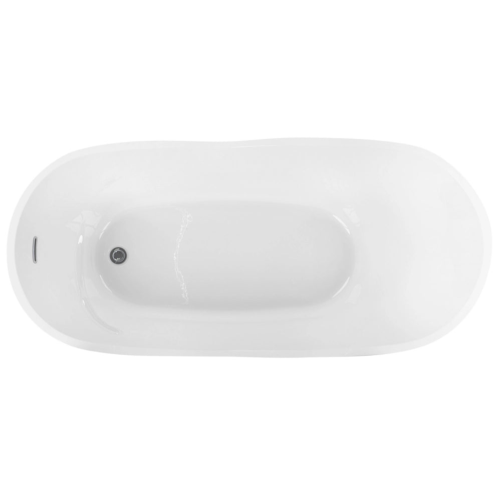 Vasca da bagno freestanding bianco lucido sanitario acrilico 1700 x 800 mm singolo ovale moderno design minimalista