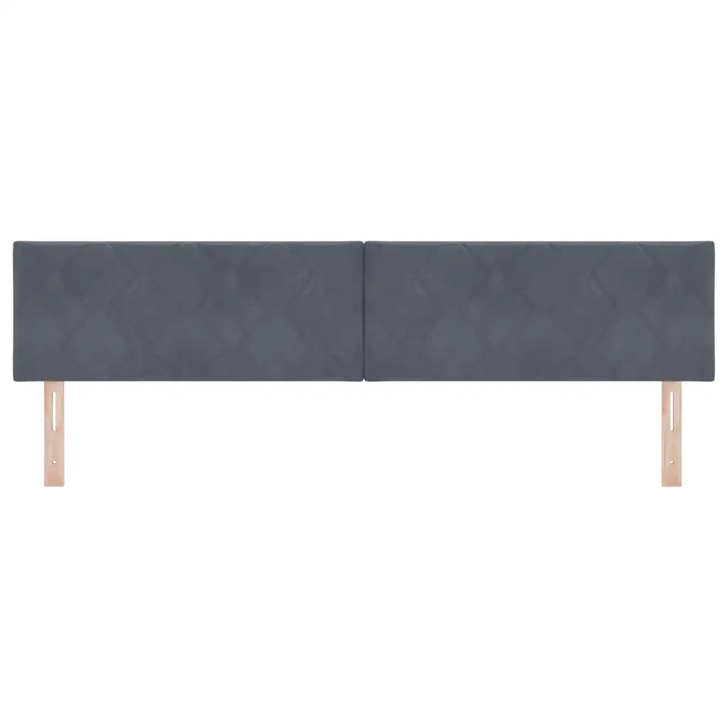 Testiera-Testata-Testiera Decorativa Grigio scuro 200 cm Velluto