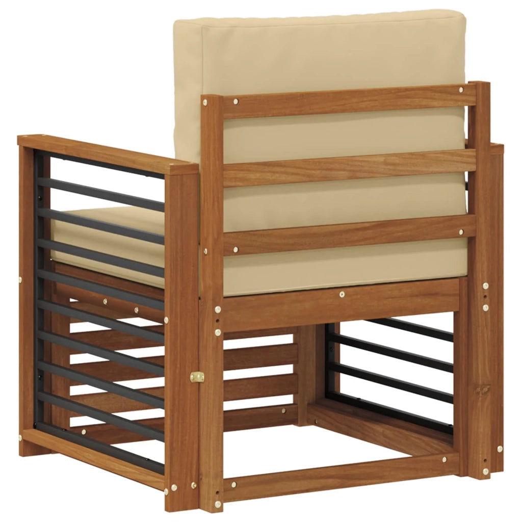 Set di divani da esterno Legno di Acacia Massello e Poliestere 3436368