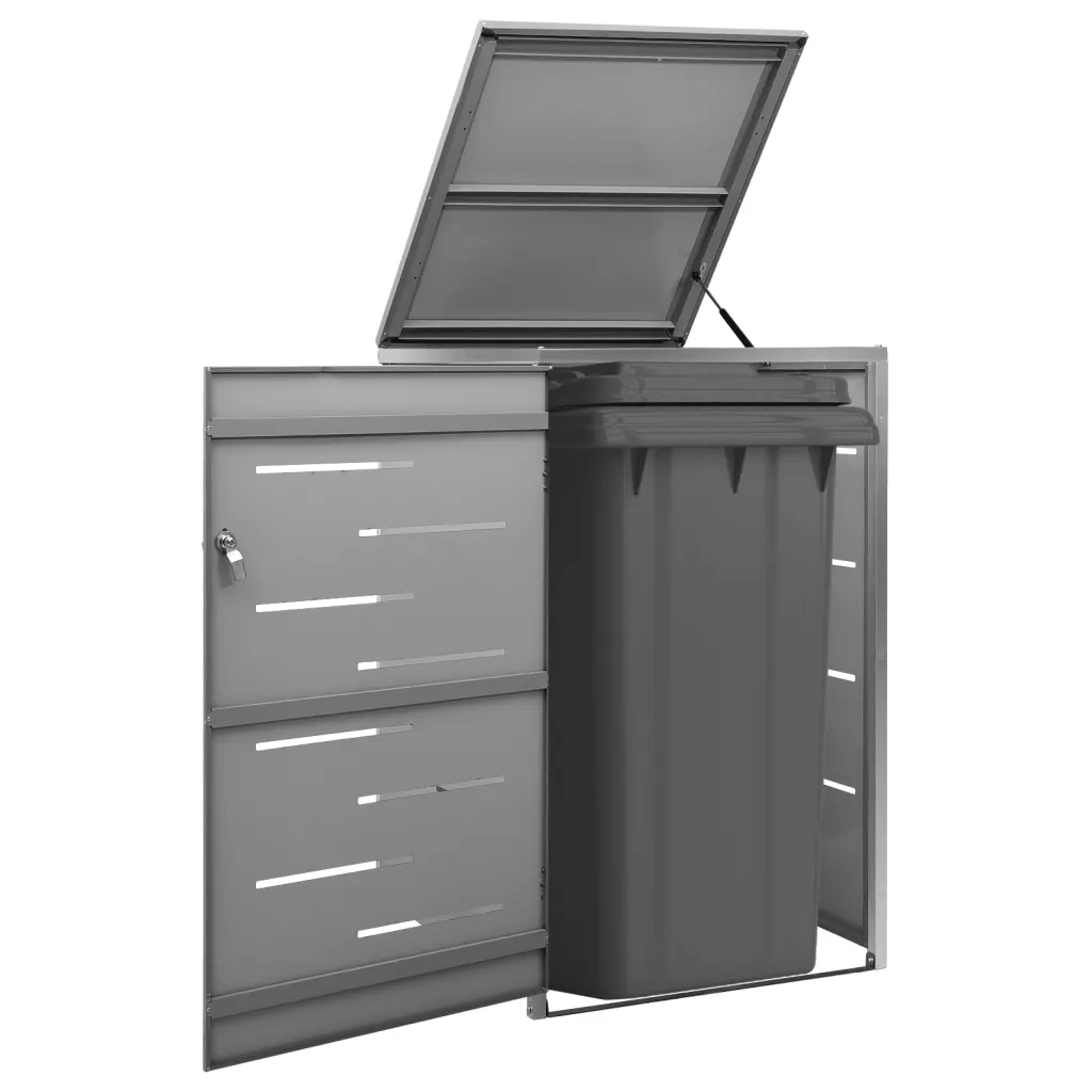 Copribidone per Spazzatura Singolo 69x77,5x112,5cm Acciaio Inox 149554