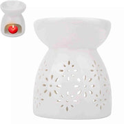 Olio Diffusore con fiori in rilievo - Lampada da parete - Bruciatore di olio aromatizzato - Lampada profumata - Cucina da tavolo decorativa - Facile da usare - Diffusore di aromaterapia