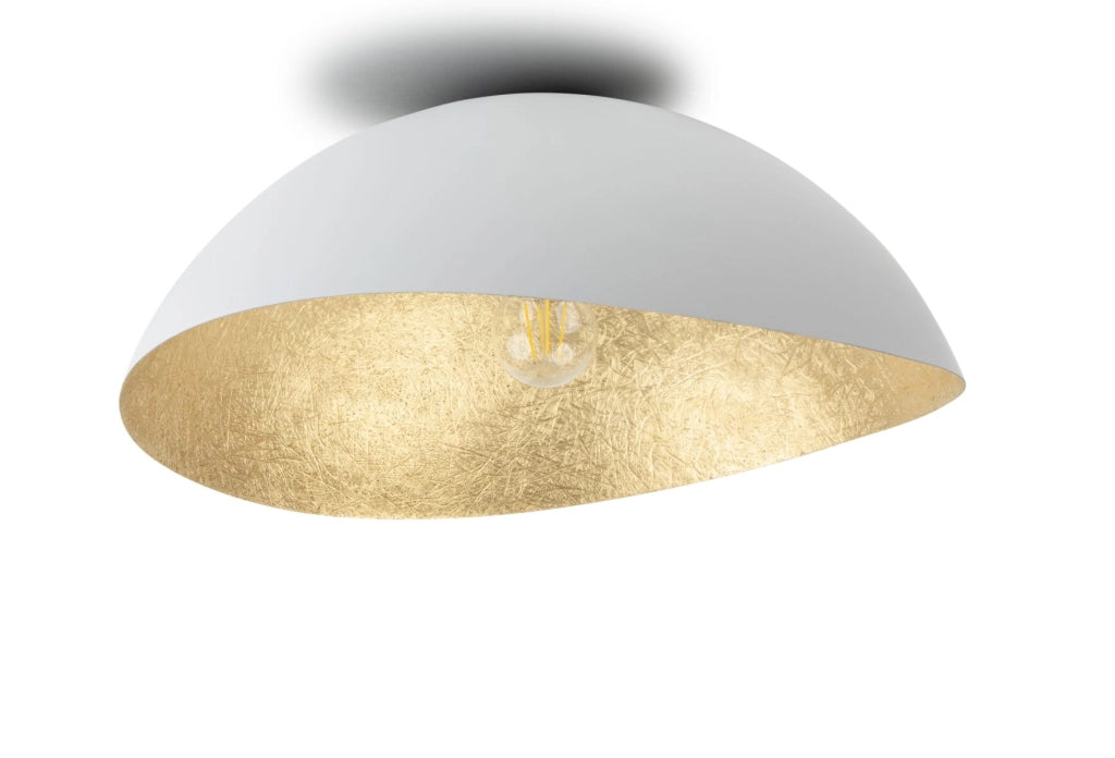 Plafoniera decorativa Solaris bianco oro Ø48 E27 Sigma