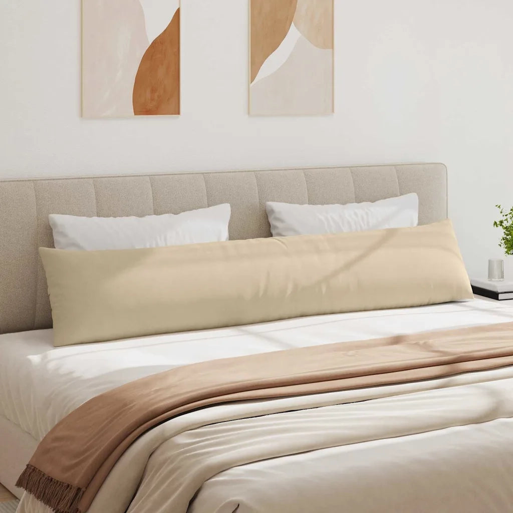 Cuscini da Divano 2 pcs Crema 200 x 40 cm Tessuto 42013901