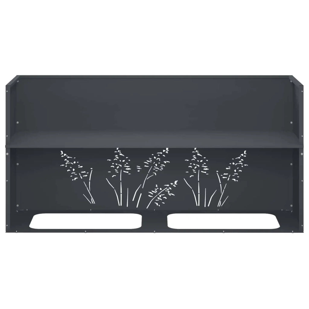 Vaso da giardino 2 pz Antracite 100 x 20 x 49 cm 8005853