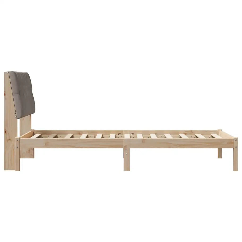 Letto con Testiera Rivestita con testiera Marrone 100 x 200 cm 878842