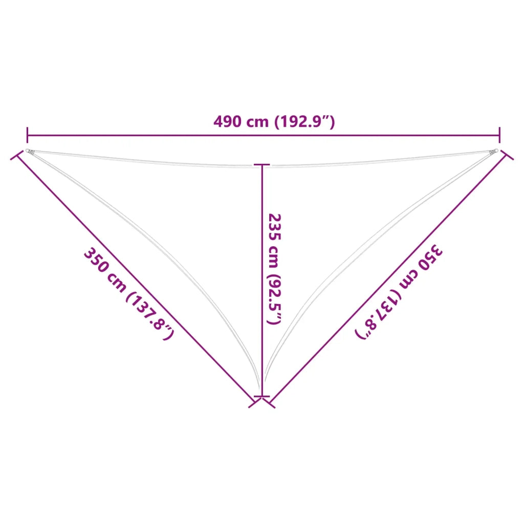 Vela Parasole | Telo Ombra | Vela da ombra solare Grigio chiaro e bianco 3,5 x 3,5 x 4,9 m