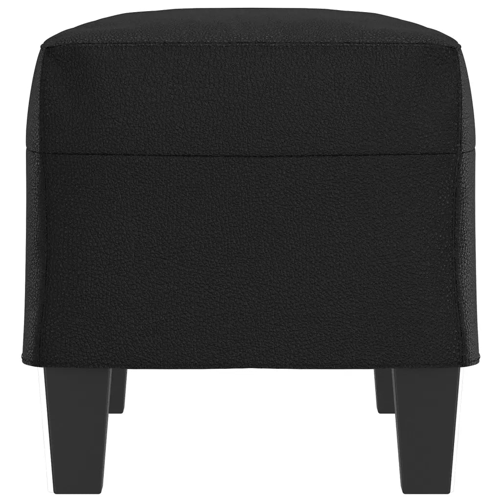 Panca Nera 70x35x41 cm in Similpelle 349439
