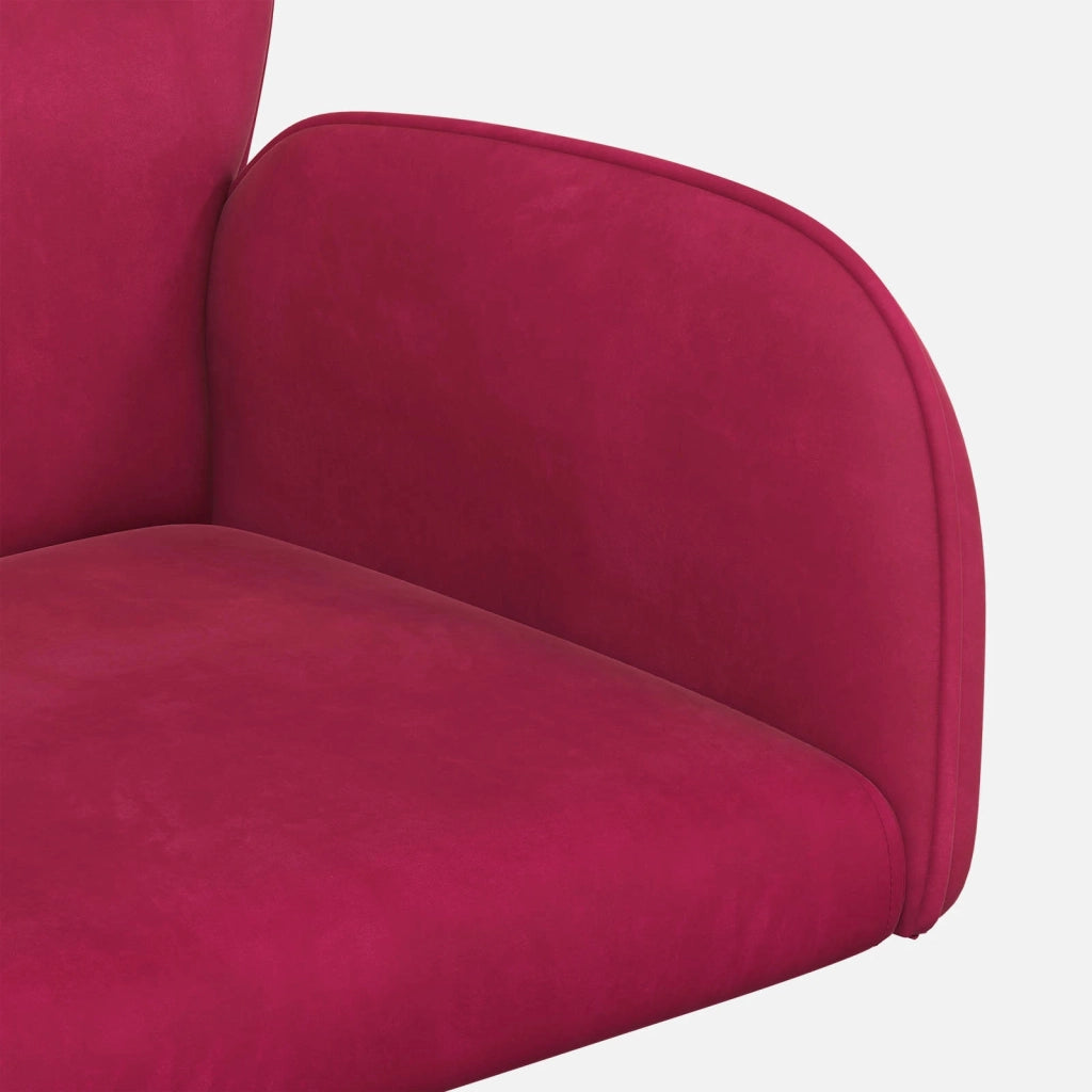 Sedia da scrivania girevole Rosso Vino 54 x 55 x 90 cm Velluto 42034348
