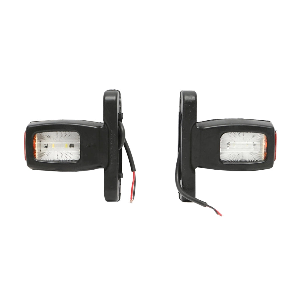 Lampada laterale con LED, 12-24V, rosso-bianco-gialla
