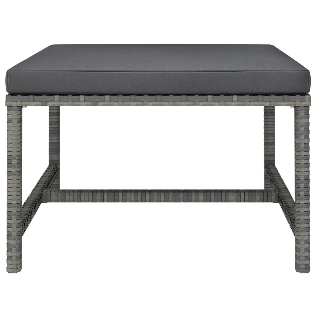 Set Divani da Giardino 3 pz con Cuscini in Polyrattan Grigio 3059751