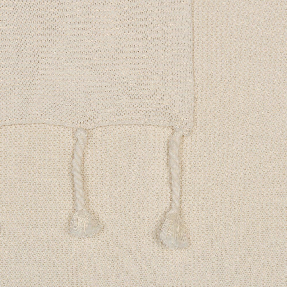 Coperta Morbida Beige in Cotone Camera da Letto Elegante 125 x 150 cm Copriletto stile Boho