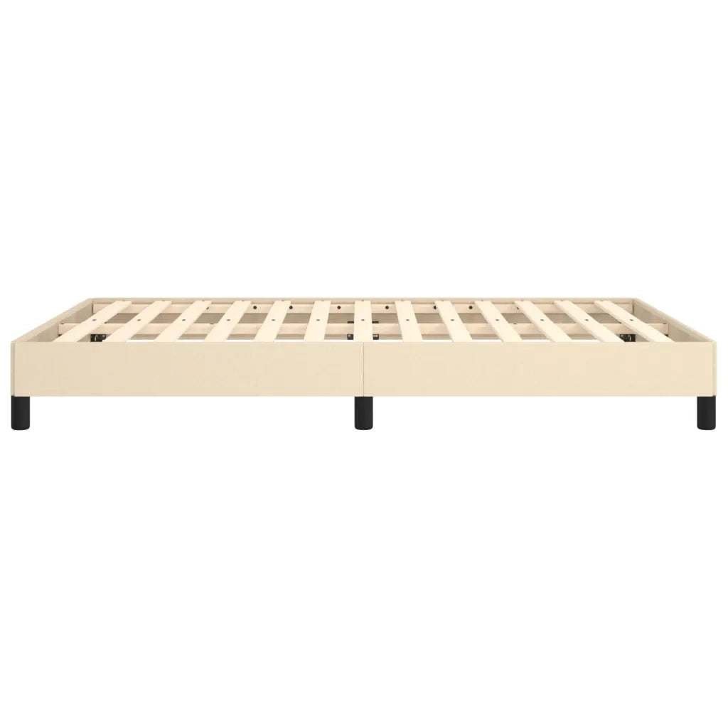 Letto matrimoniale | Letto per adulti | Giroletto senza Materasso Crema 140x190 cm in Tessuto