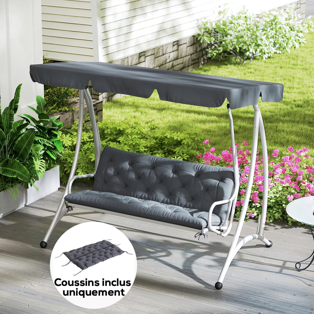 Cuscino per divano da giardino 3 posti ¨C Minimal ¨C grigio 150x98x8 cm