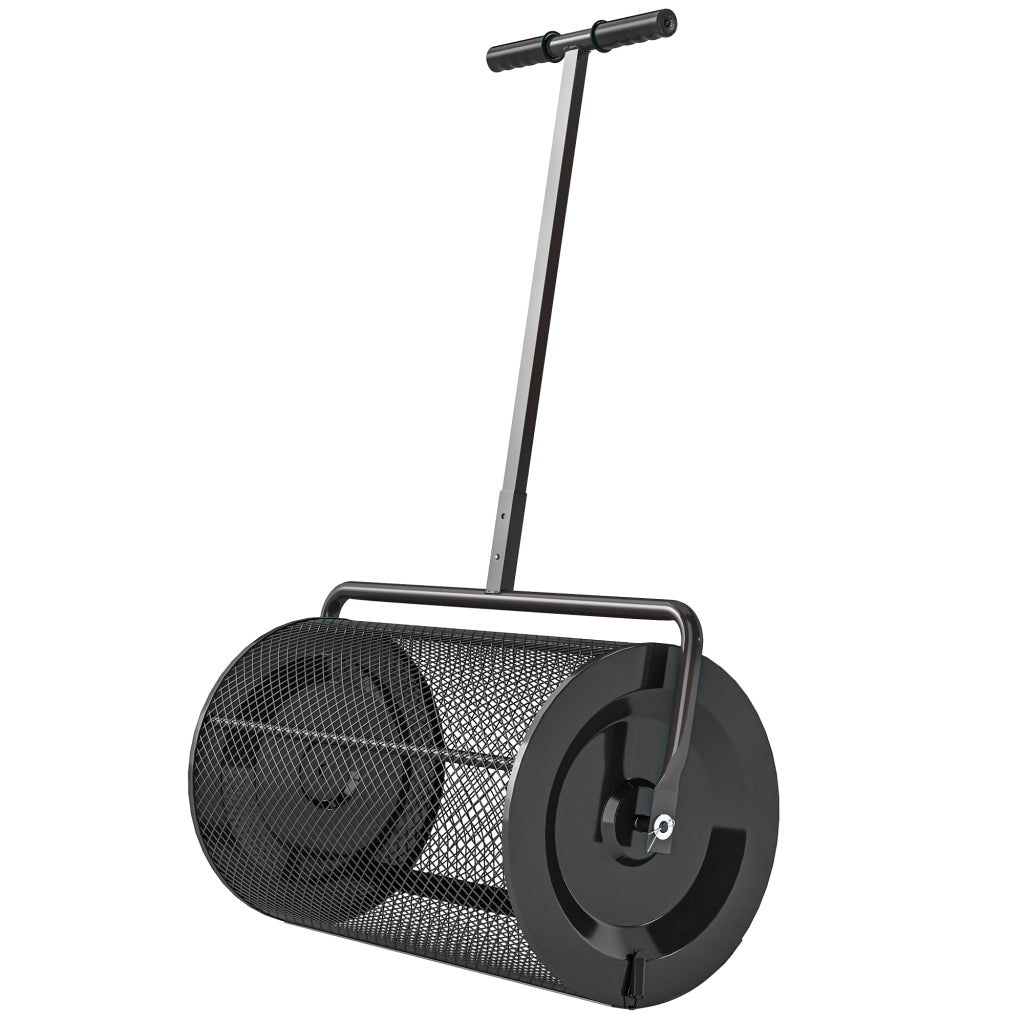 Spandiconcime 75L ¨C Xylo ¨C 61x40cm nero metallo con manico a T
