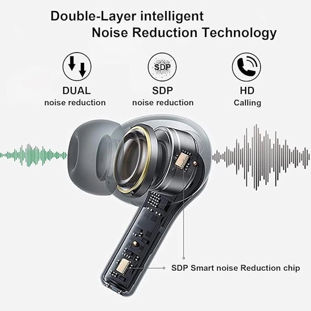 Trade Shop - Auricolari Wireless Cancellazione Del Rumore Cuffie Bluetooth Impermeabile Ipx7 -