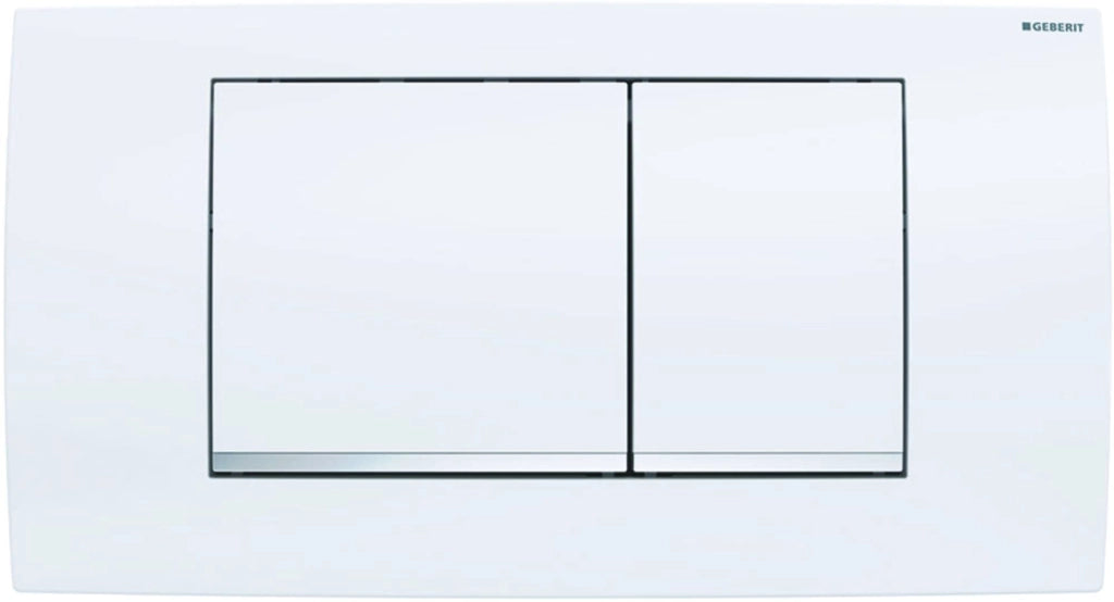 PLACCA DI COMANDO TWIN LINE30 DOPPIO TASTO BIANCA CROMO GEBERIT 115.899.KJ.1