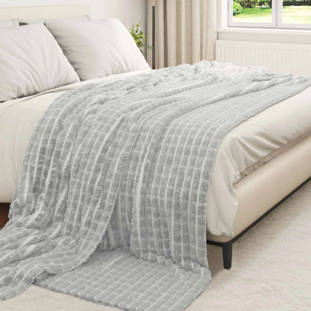 Coperta Grigio 240 x 220 cm Panno