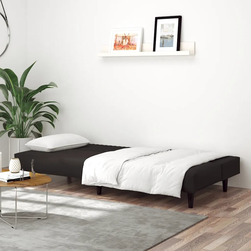 Divano letto | Sof¨¤ letto | Letto singolo a 2 Posti Nero in Velluto