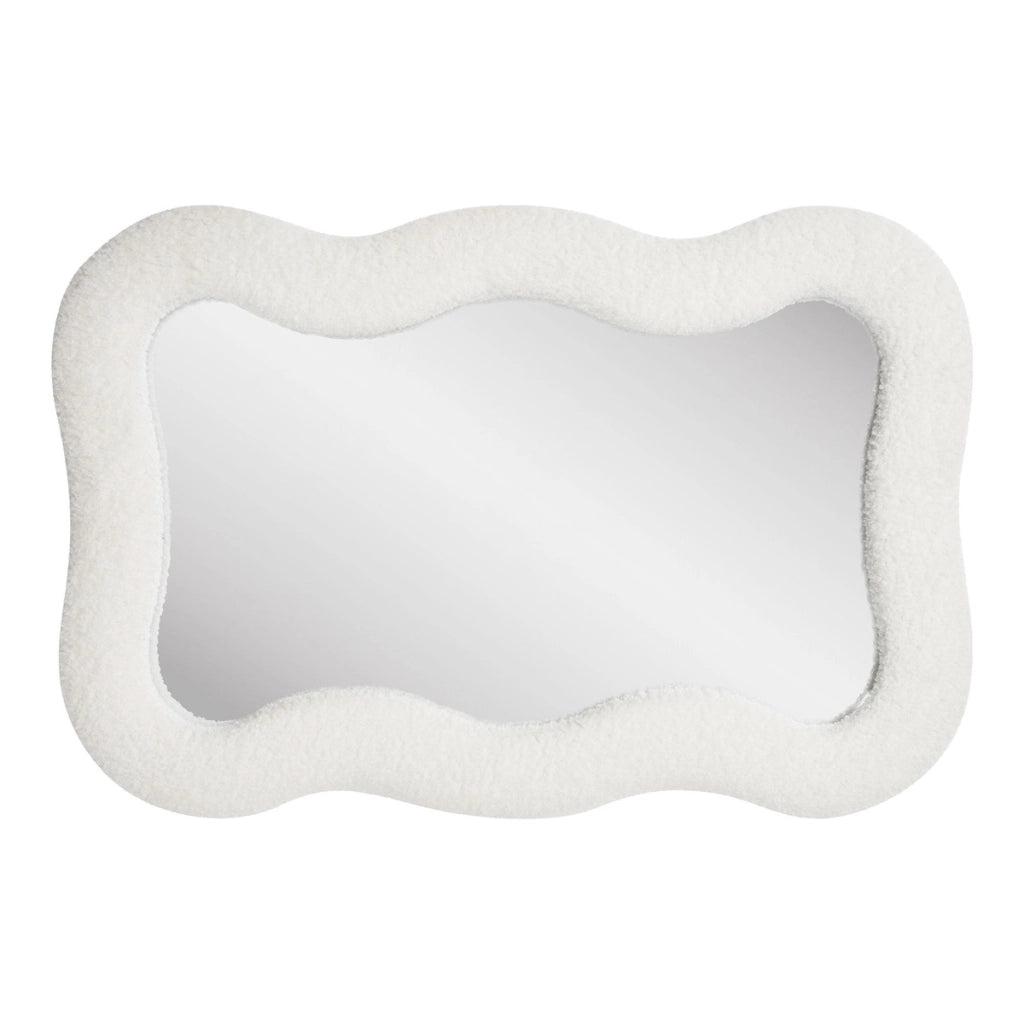 Specchio con Cornice Bosaro, Bianco, Vetro, 3,5x80x54 cm