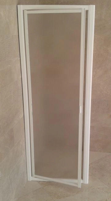 Box doccia acrilico - 2 lati, fisso piu' battente - Misura: 80 x 75 x h185 