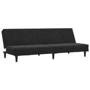 Divano letto | Sof¨¤ letto | Letto singolo a 2 Posti Nero in Velluto