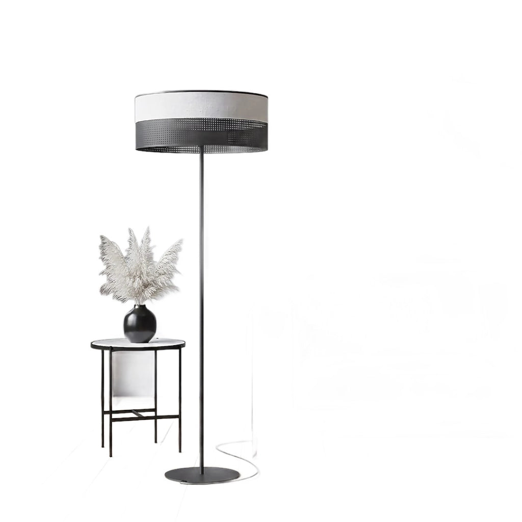 Lampada da terra KARBON nera/grigia 1xE27 Emibig