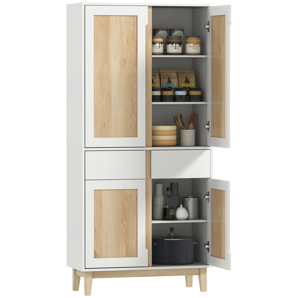 Armadio da cucina ¨C Minimal ¨C bianco e rovere 80x35x170cm
