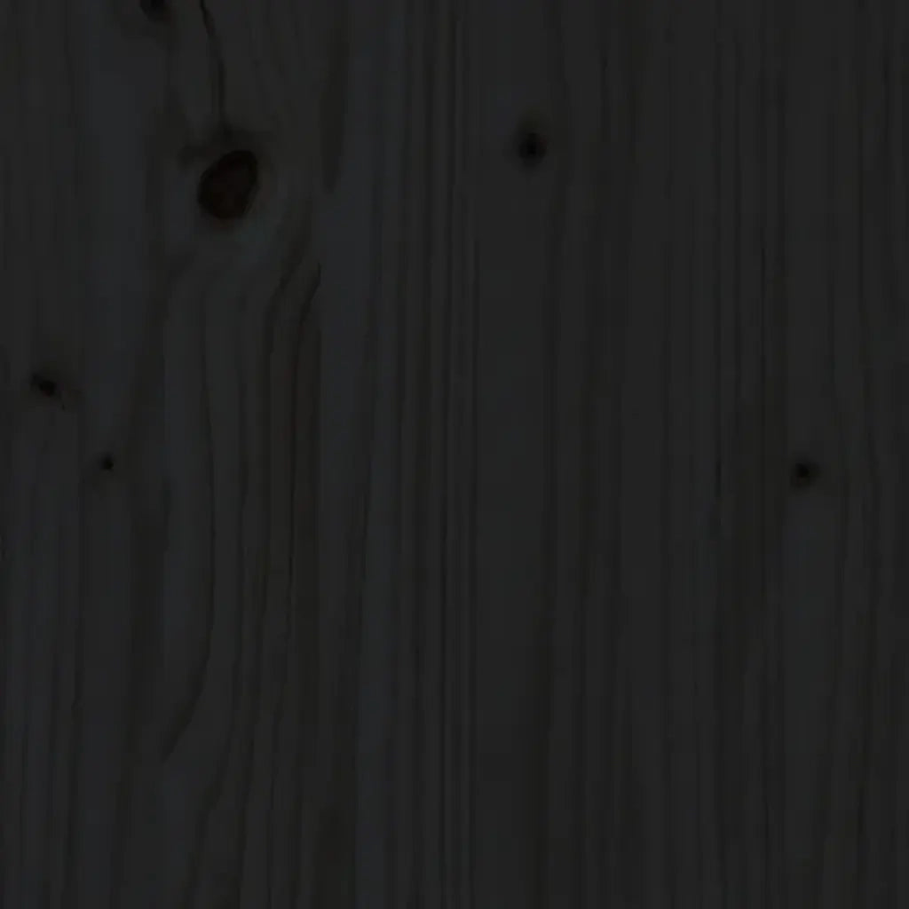 Testiera per Letto Nera 81x4x100 cm in Legno Massello di Pino 818399