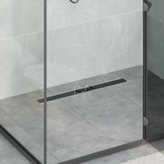 Drenaggio doccia con copertura in vetro Nero 80 cm 42015952