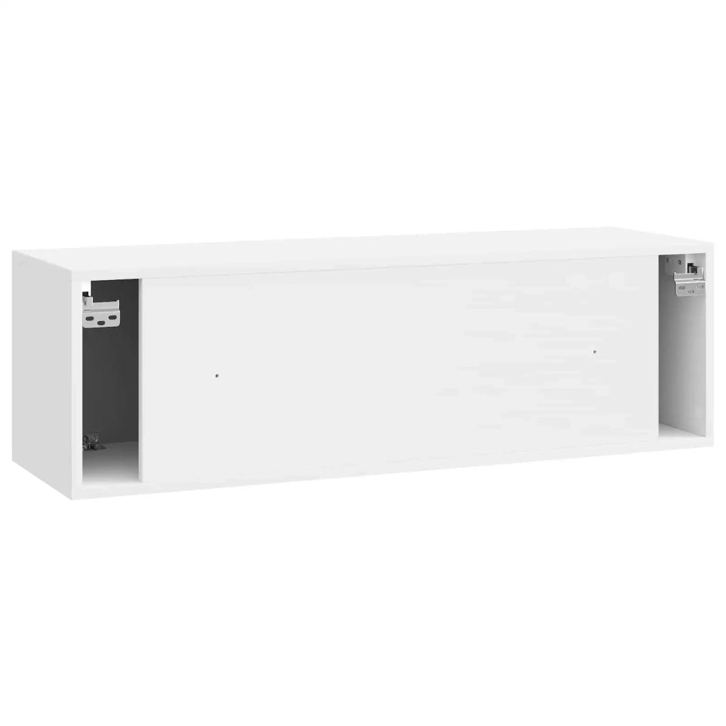 Mobile Porta TV da Muro-Credenza per TV sospesa Bianco Lucido 98 x 31 x 30 cm 675071