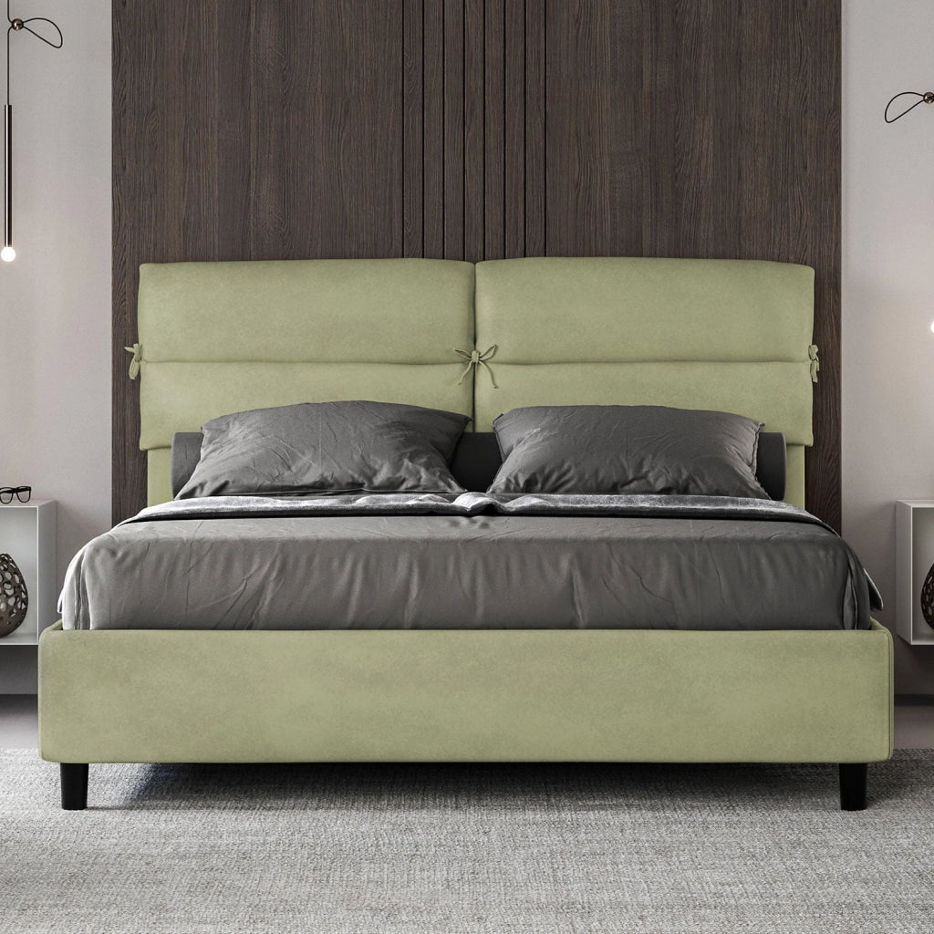Letto Matrimoniale 160x210 cm Senza Rete Nandy Tè verde