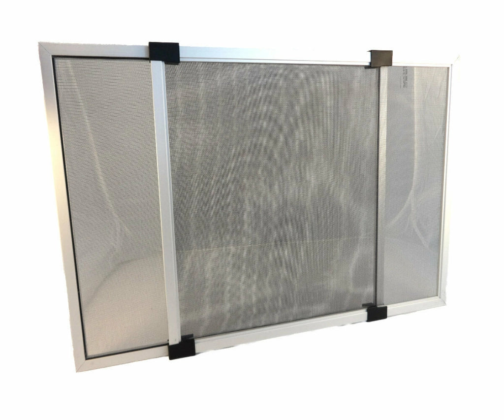 Zanzariera Estensibile Scorrevole a Pannello Finestra Porte Tapparelle Alluminio Misure Zanzariera: 90L x 70H cm estensibile fino a 172 L cm, Colore Zanzariera: Grigio