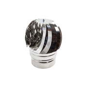Fumaiolo da 150mm tipo radiante eolico inox aisi 304 base tonda innesto m maschio