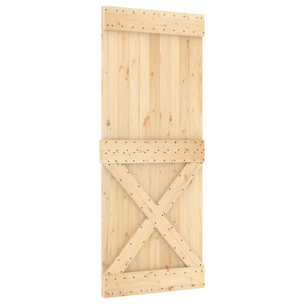 Porta scorrevole Naturale e Bianco 85 x 210 cm 3445093