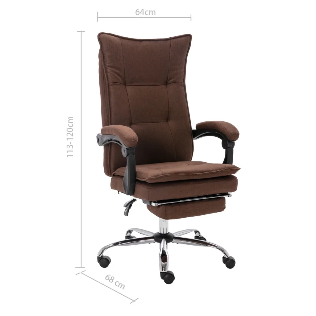Sedia da Ufficio Marrone in Tessuto 20368