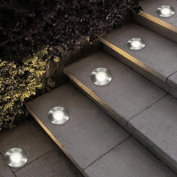 FARETTO LED SEGNAPASSO CALPESTABILE DA 1W LUCE FREDDA 6500K° - IDEALE PER VIALI GIARDINI E AMBIENTI ESTERNI CON GRADO DI PROTEZIONE IP65