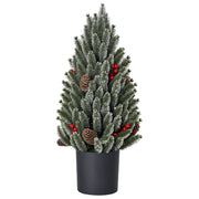 Albero di Natale Mini con Pigne e Bacche Rosse ¨C Xylo ¨C 50 cm Multicolore