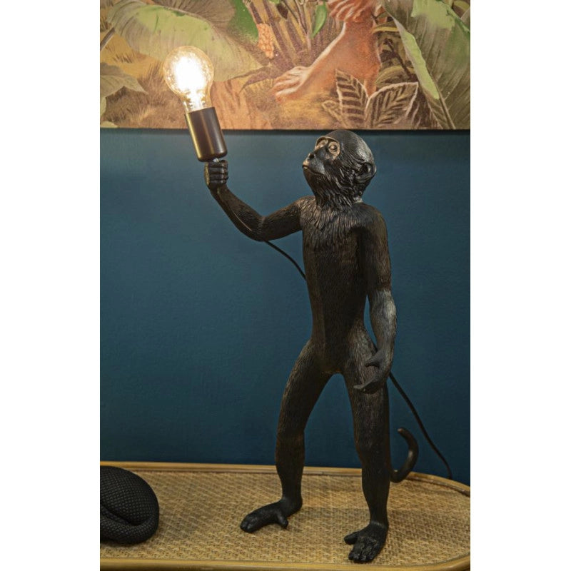 Lampadelle A Da Tavolo Monkey Nero cm ø 26x34x55
