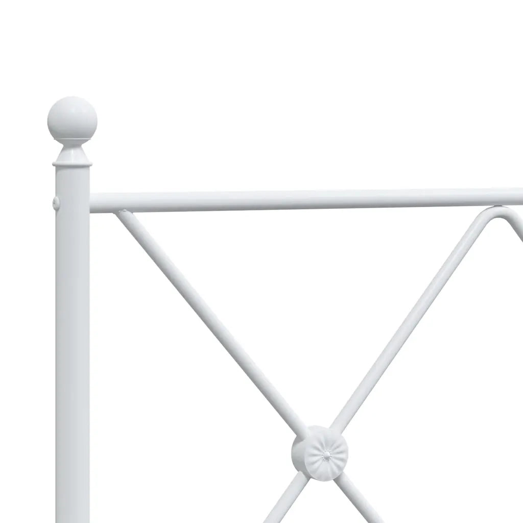 Testiera di Ricambio in Metallo Bianco 120 cm 376582