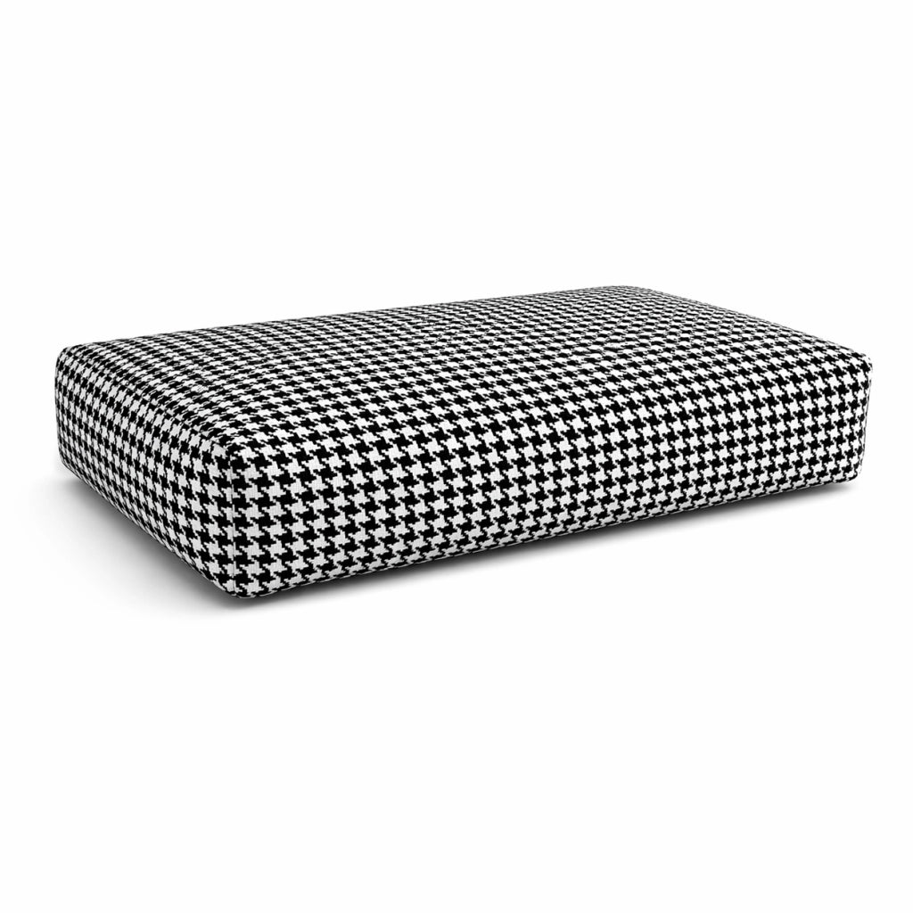 Set cuscini pied-de-poule 3 pezzi per divano sfoderabili - Nero/Bianco