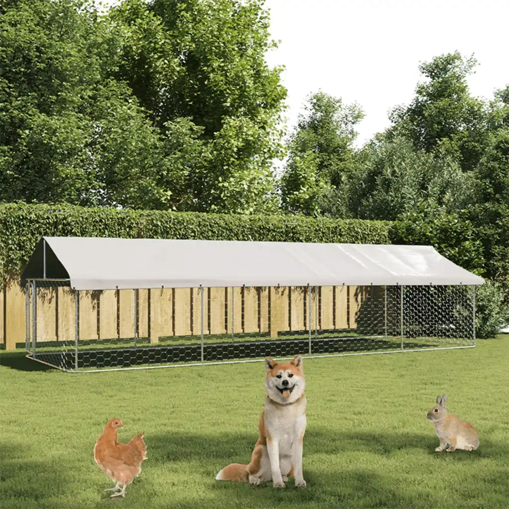 Gabbia per Cani da Esterno con Tetto 600x200x150 cm CFW2711436